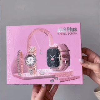 💖 A58 Plus Smartwatch & Jewelry Set (Luxury)